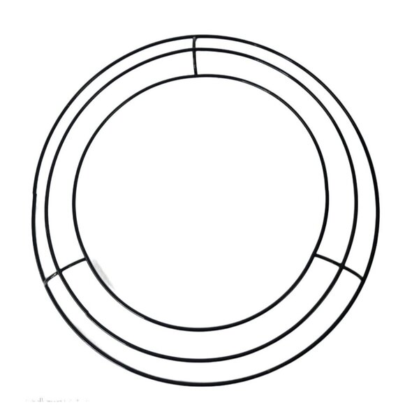 Set of 2 Black Metal Wreath Forms 8 Inch Round Wire Frame for DIY Craft and Home - Picture 2 of 7